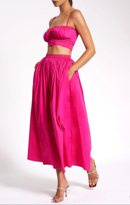 Juliette pink skirt set x Hot Pink