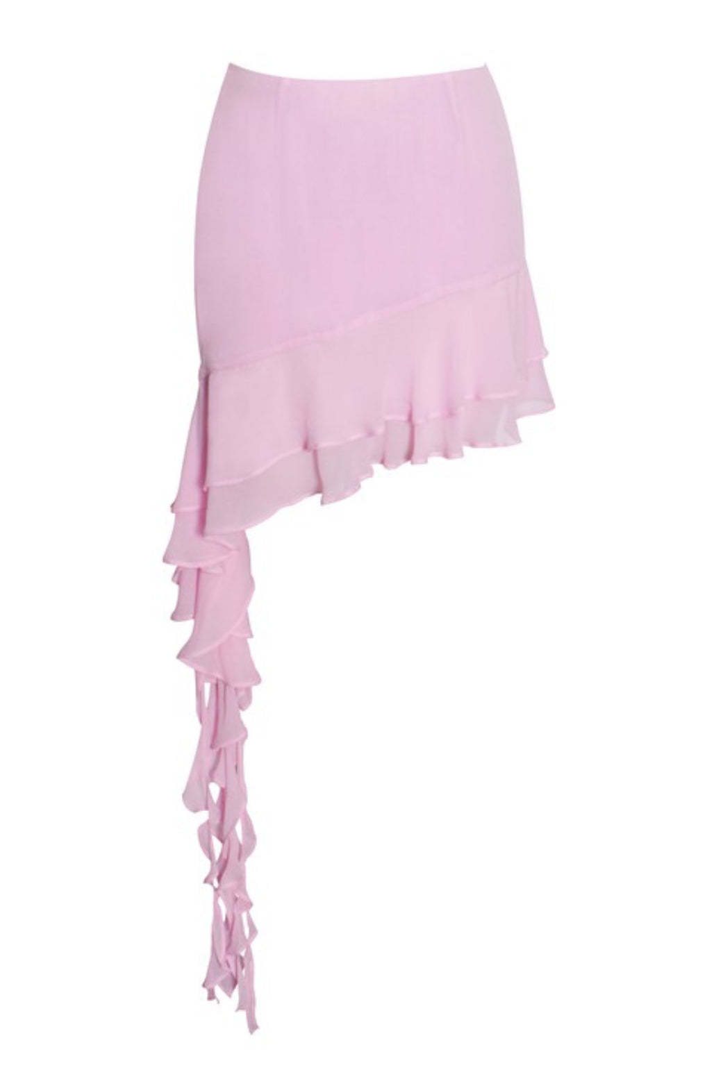 Lilliana Ruffle Dapping Mini Skirt x Pink